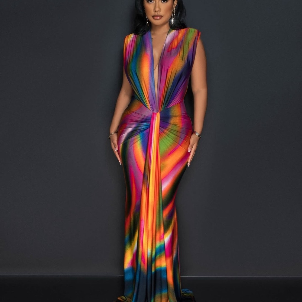 Multicolor Elegant Women's Dress